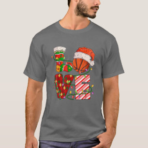 Love Basketball Christmas Basketball Player Xmas P T-Shirt