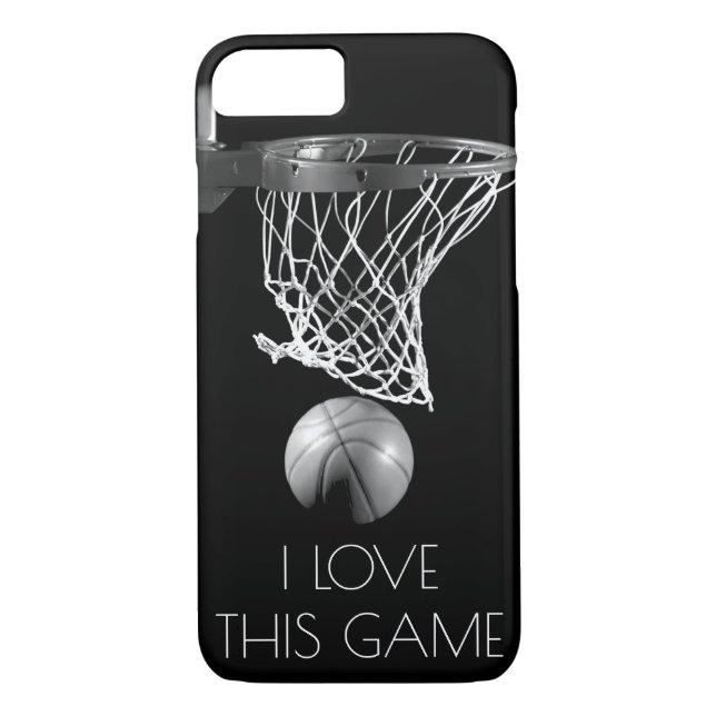 Love Basketball Game Black & White Case-Mate iPhone Case (Back)