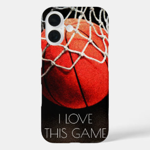 Love Basketball Game iPhone 16 Case