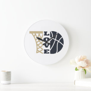 love basketball gift ideas for coach large clock