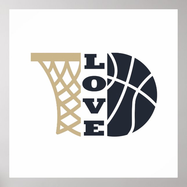 love basketball gift ideas for coach poster (Front)