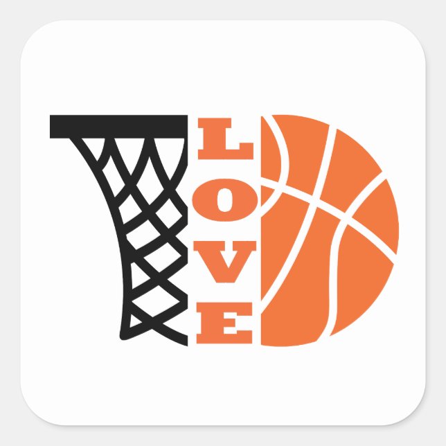 Love Basketball gift ideas for coach Square Sticker (Front)