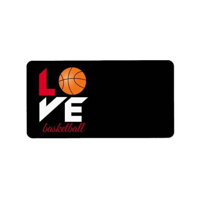 Love basketball label (Front)