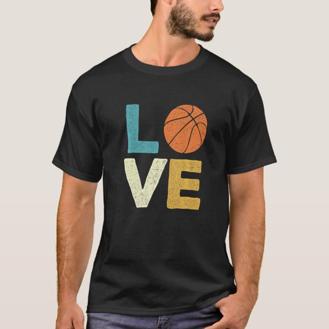 Love Basketball Player Coach Point Guard Ball Shoo T-Shirt (Front)