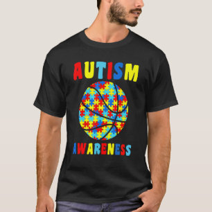 Love Basketball Puzzles Autism Awareness Kids Boys T-Shirt