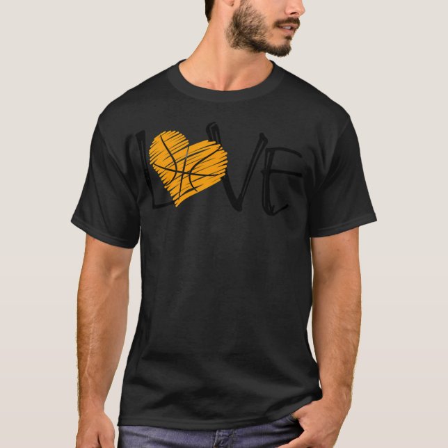 Love Basketball Symbol T-Shirt (Front)