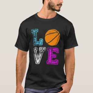 Love Basketball Team Fan Basketball Lover Women Gi T-Shirt