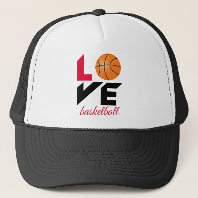 Love basketball trucker hat (Front)