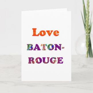 Love BATON ROUGE Louisiana Holiday Card