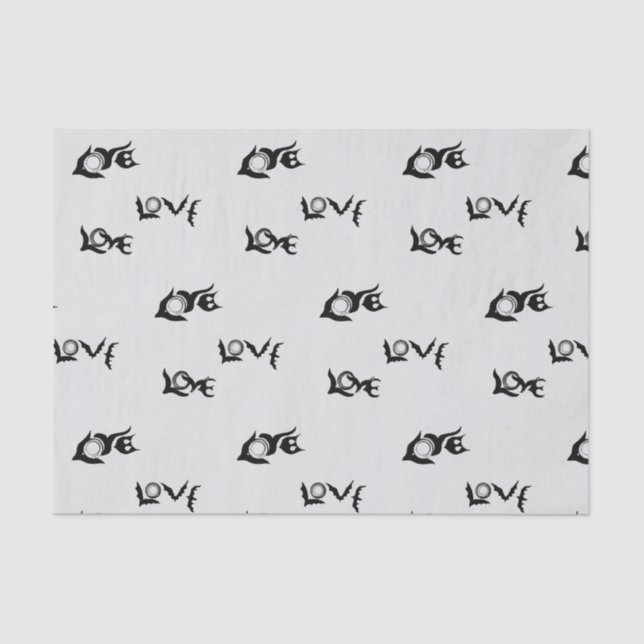 Love Bats & Love Doves Tissue Paper (Front)