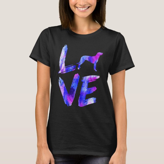 Love Bavarian Mountain Scent Hound Watercolor Blue T-Shirt (Front)