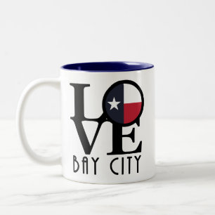 LOVE Bay City Texas 11oz Two-Tone Coffee Mug