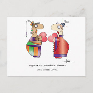 LOVE & BE LOVED Postcard by April McCallum