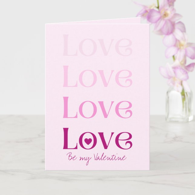 Love Be My Valentine Greeting Card (Orchid)