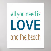 Love Beach Poster (standard picture frame size)