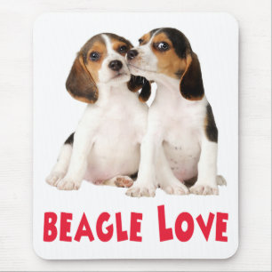 Love Beagle Puppy Dog Mouse Pad