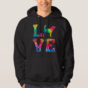 Love Beagle Tie Dye Dog Mum Dad Hoodie