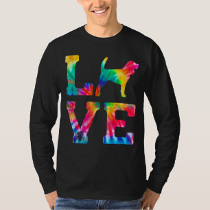 Love Beagle Tie Dye Dog Mum Dad T-Shirt