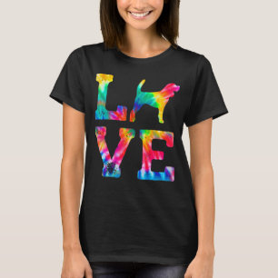 Love Beagle Tie Dye Dog Mum Dad T-Shirt