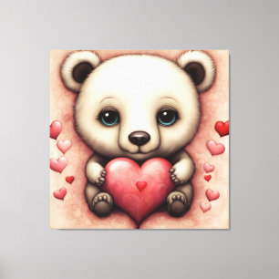 Love Bear 2 Canvas Print