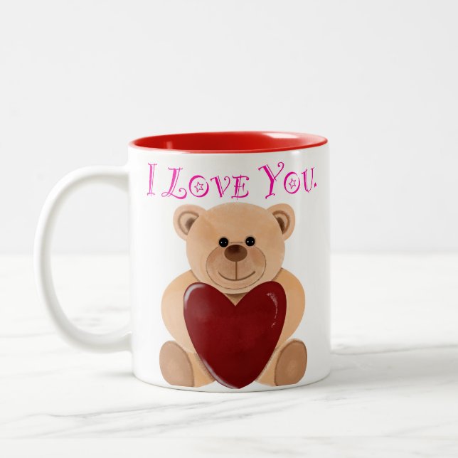 Love Bear. Two-Tone Coffee Mug (Left)