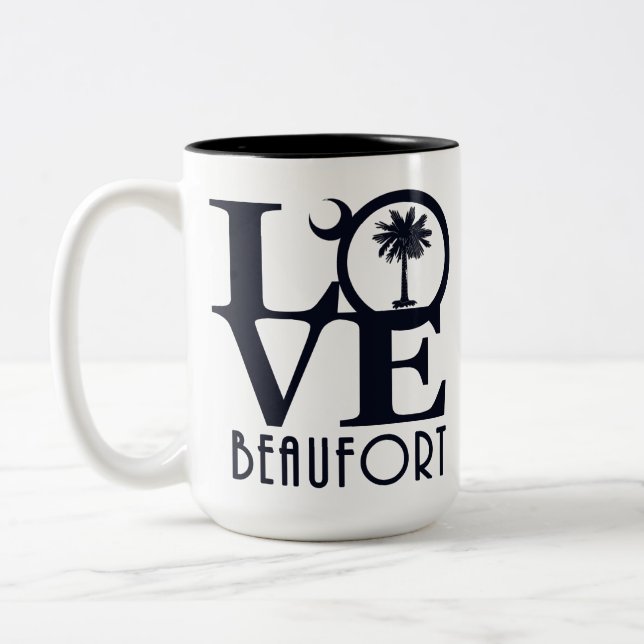 LOVE Beaufort 15oz Two-Tone Coffee Mug (Left)