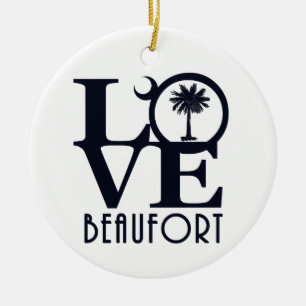 LOVE Beaufort SC Ceramic Tree Decoration