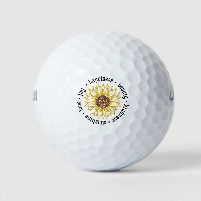 Love beauty kindness golf balls (Front)