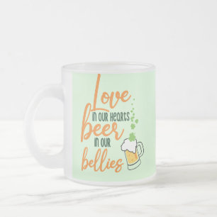 Love & Beer St. Patrick’s Day Fun-61146 Hoodie Frosted Glass Coffee Mug