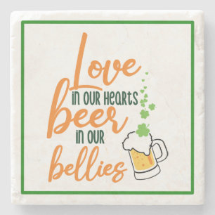 Love & Beer St. Patrick’s Day Fun-61146 Hoodie Stone Coaster
