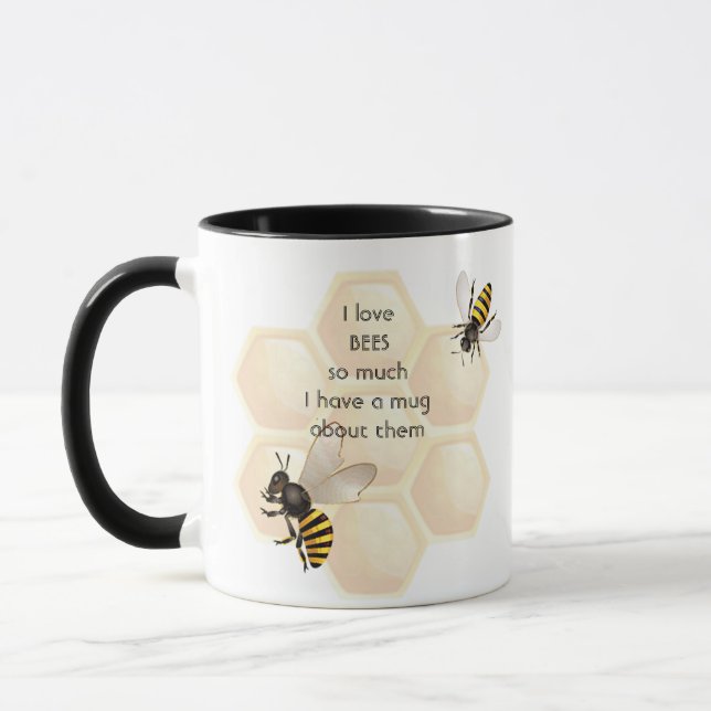 Love BEES so much I  So Much Fun Quote  Mug (Left)