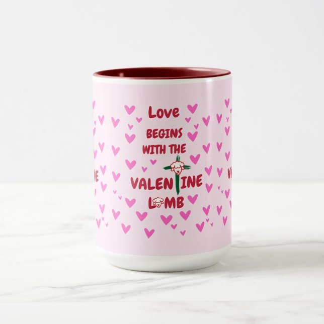 Love Begins With The Valentine Lamb Mug (Center)
