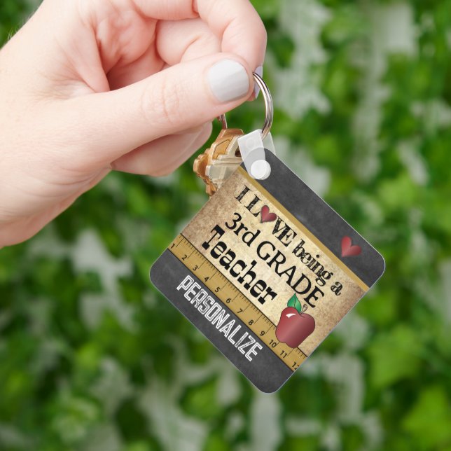 Love Being a 3rd Grade Teacher Key Ring (Hand)
