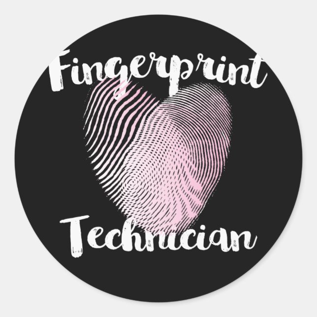 Love Being A Fingerprint Technician Classic Round Sticker (Front)