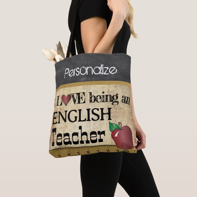 Love Being an English Teacher 🍎 | DIY Name Tote Bag (Close Up)