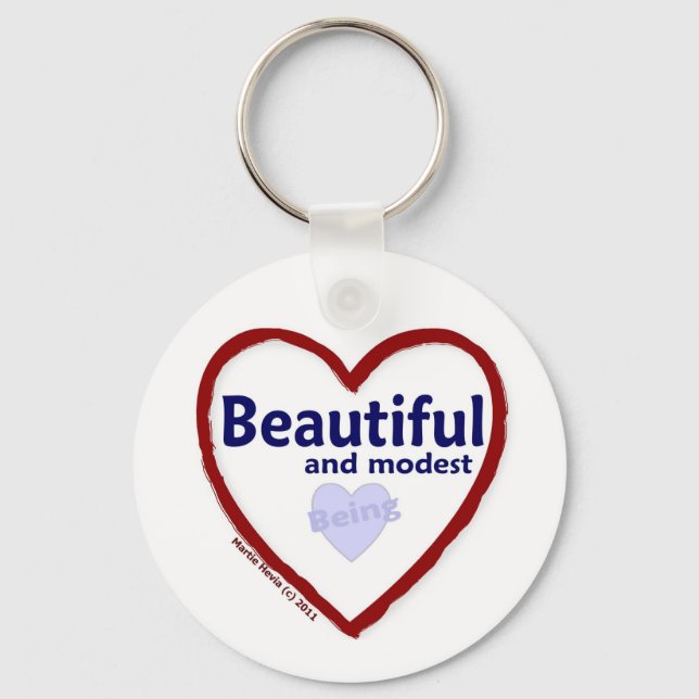 Love Being Beautiful & Modest Key Ring (Front)