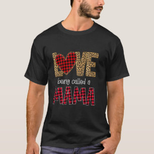 Love Being Called Mama Red Plaid  T-Shirt