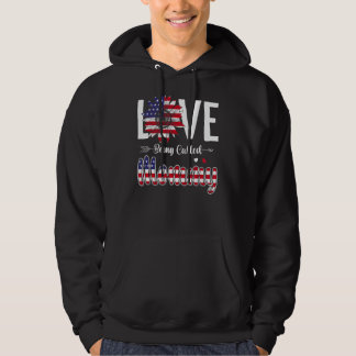 Love Being Called Mummy Sunflower American Flag 4t Hoodie