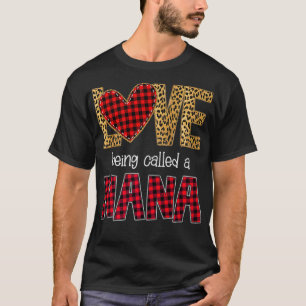 Love Being Called Nana Red Plaid Premium T-Shirt
