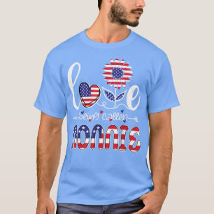 LOVE Being Called Nonnie Sunflower American 4th Of T-Shirt