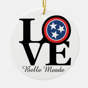 LOVE Belle Meade TN Ceramic Tree Decoration