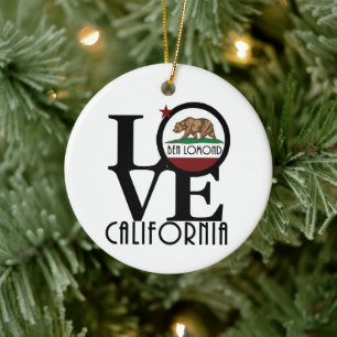 LOVE Ben Lomond California Ceramic Tree Decoration