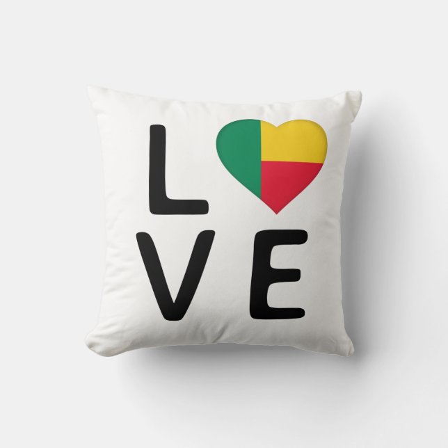 Love - Benin Flag Cushion (Front)