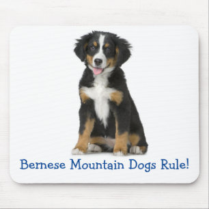 Love Bernese Mountain Puppy Dog Mouse Pad