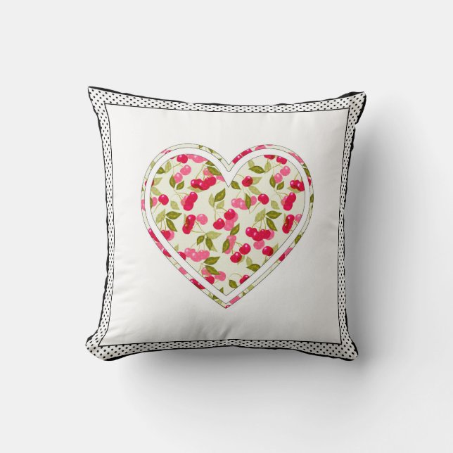 Love, berries, cherry cushion (Front)