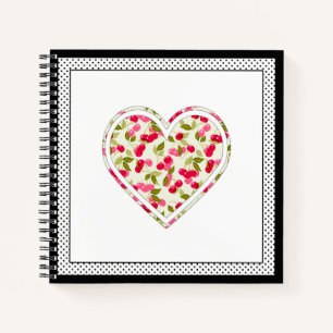 Love, berries, cherry notebook