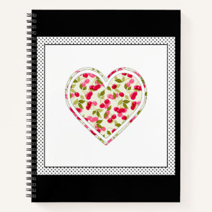 Love, berries, cherry notebook