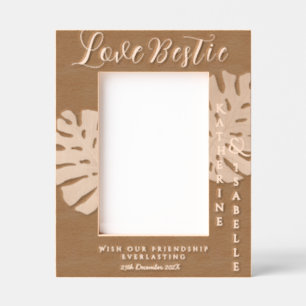 Love Bestie Friendship Foliage Etched Frames