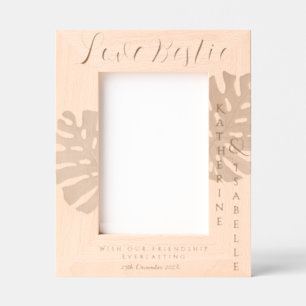 Love Bestie Friendship Foliage  Etched Frames