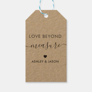 Love Beyond Measure Gift Tag, Wedding Tags, Kraft Tags
